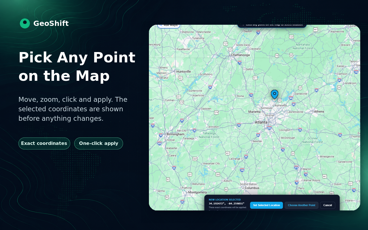 GeoShift Showcase Feature View